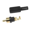Wtyk RCA czarny, złocony