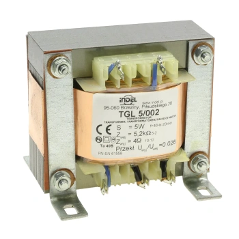 Transformator głośnikowy Indel TGL 5/002, 5 W, 5,2 kΩ/4 Ω, SE EL84