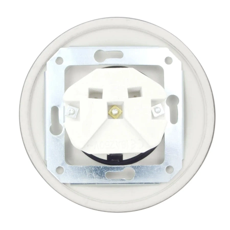 Gniazdo elektryczne Schuko z ramką, ceramiczne, montaż podtynkowy, kolor czarny Ceramic Loft