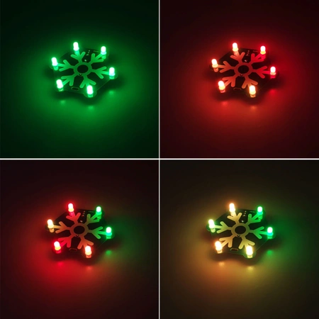 Niebieska świąteczna ozdoba LED RGB - zestaw DIY do nauki lutowania, XMAS2