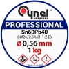 Cyna lutownicza Sn60Pb40 z topnikiem SW26, średnica 0,56 mm, szpula 1 kg, Cynel