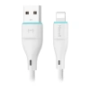 Kabel USB-A - Lightning, 2,4 A, 1 m, biały, Miccell, MIC-004028