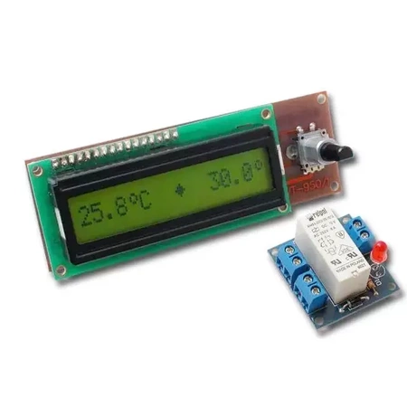 Termostat elektroniczny z zielonym wyświetlaczem - zlutowany KIT AVT 950