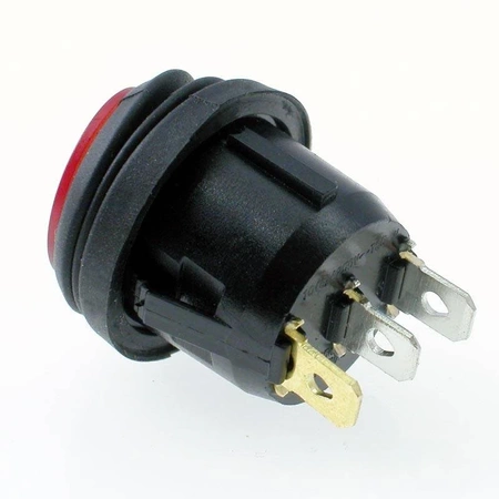 Włącznik ON-OFF uszczelniony IP65, czerwony z podświetleniem