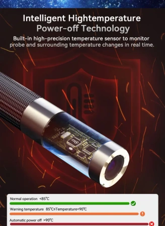 Przemysłowy endoskop ręczny HD 1m IP67 kamera 6,2mm Noyafa NF-T20