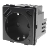 Moduł - Gniazdko pojedyncze Schuko, 2x USB A+C 20W - watomierz - WiFi / BT, czarny - Tawoia Glass