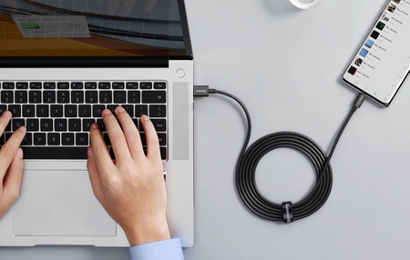 Kabel USB do USB-C 2m, szybkie ładowanie QC 65W, Baseus Superior Series, czarny