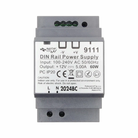 Zasilacz na szynę DIN 12V 60W 5A IP20