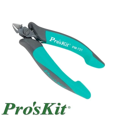 Szczypce cążki tnące boczne precyzyjne, Cu 1.3mm, 122mm, Proskit PM-721