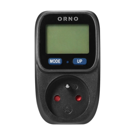 Watomierz, licznik zużycia energii z wyświetlaczem LCD czarny, OR-WAT-419/B ORNO