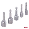 Zestaw 5 nasadek magnetycznych do wkrętarki 6, 8, 10, 12 i 13 mm, trzpień 1/4" HEX - AMiO 04937
