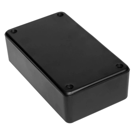 Obudowa uniwersalna Z77, 71,5 × 124 × 38 mm, ABS, czarna, z panelami bocznymi, Kradex