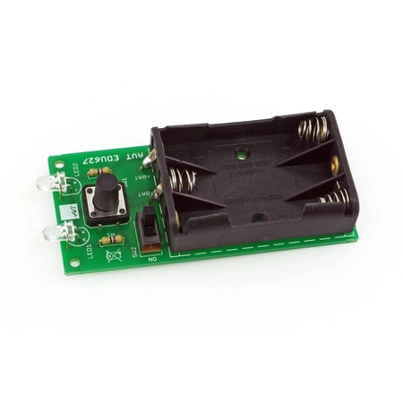 Latarka LED na baterie. Zestaw DIY do nauki lutowania AVT EDU627