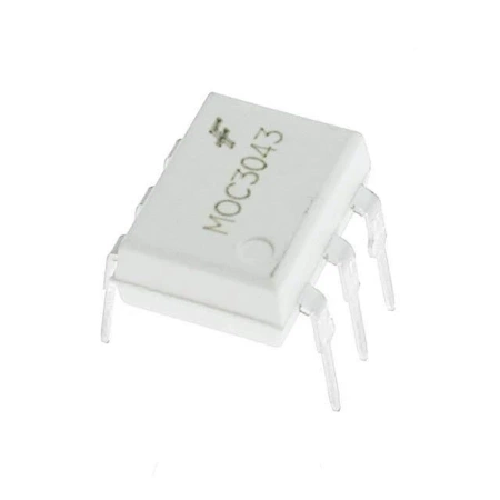 MOC3043 - optotriak 400 V, prąd wyzwalania 5 mA, z wykrywaniem przejścia przez zero, DIP-6