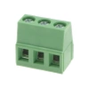 Złącze śrubowe do druku, 3 pola, raster 5mm, wysokość 10,2mm, wyprowadzenia kątowe, 300V / 10A, Degson DG128R