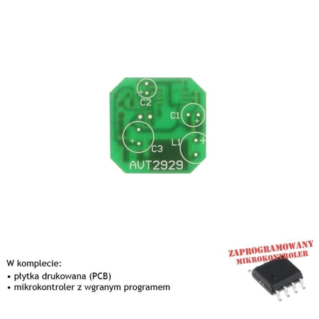 Sterownik LED mocy do latarek, PCB i mikroprocesor do projektu AVT2929