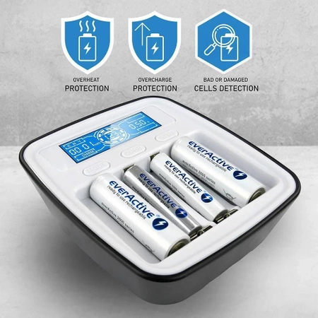 Ładowarka akumulatorków Ni-MH profesjonalna everActive NC-1000M