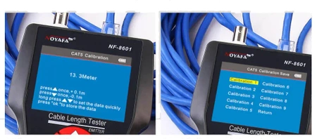 Tester LAN RJ45, RJ11, BNC, szukacz par przewodów, test ping, LCD, Noyafa NF-8601W