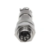 Gniazdo + wtyk C01/06 na panel 6 pin długość 43.6mm