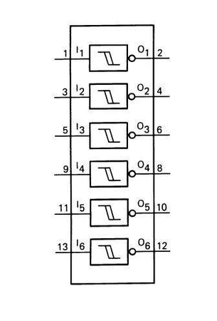 Układ scalony 40106 DIP14