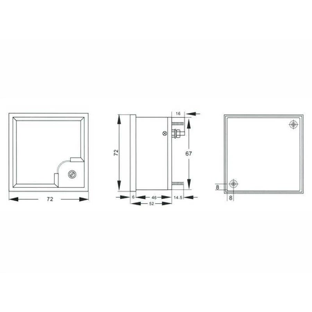 Wskaźnik napięcia analogowy 0-300V DH-72
