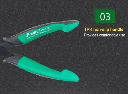 Szczypce cążki tnące boczne precyzyjne, Cu 1.3mm, 135mm, Proskit PM-101D