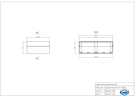 Obudowa hermetyczna ZP210.140.75 jasnoszara/przeźroczyste wieczko PC
