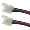 Złącze do taśm LED RGB 10mm SMD5050, 4 piny, przewody z 2 końcówkami