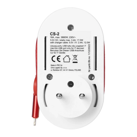 Ładowarka USB 3.4A, ładowarka sieciowa z kablem USB-C, Lighting