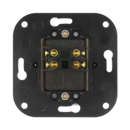 Włącznik światła dźwigniowy ceramiczny, podwójny okrągły z ramką, podtynkowy czarny Ceramic Loft