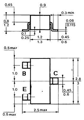 BC807-40 - tranzystor bipolarny PNP, 45 V, 500 mA, 0,3 W, SMD