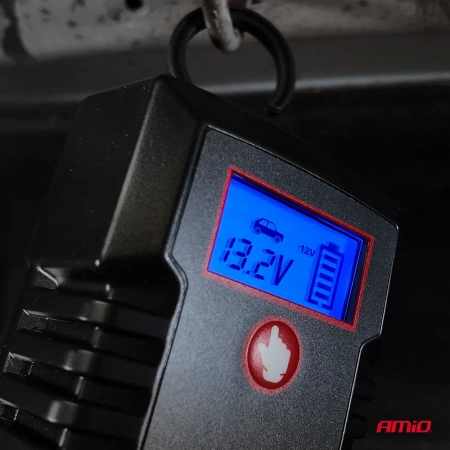 Prostownik AMiO cyfrowy AGM GEL STD LiFePo4 max 4A 6/12V PRO HOOK AMIO-04531
