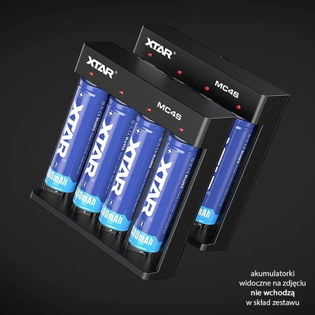 Ładowarka do akumulatorów cylindrycznych 18650 Li-ion / NiMH XTAR MC4S