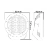 Reflektor drogowy LED samochodowy, 2 funkcje: pozycyjne, drogowe, 4858 lm, 68W, 62 LED, L3411
