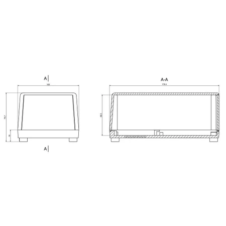 Obudowa 100x179, h=79mm wentylowana, Z40