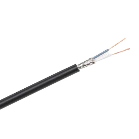 Przewód mikrofonowy mono, 1 żyła + ekran, średnica 6 mm, Azusa, 1 mb