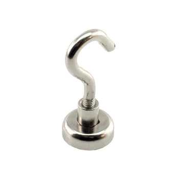 Magnes neodymowy okrągły średnica 16mm z hak udźwig 3,5 kg - MAG106
