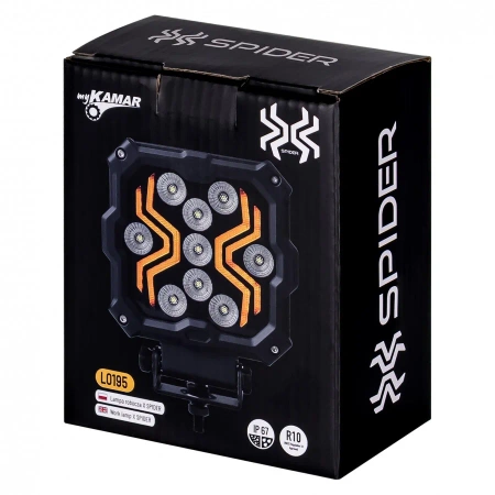 Lampa robocza LED samochodowa, X-SPIDER 2, 18W, 12V/24V, IP67, L0195