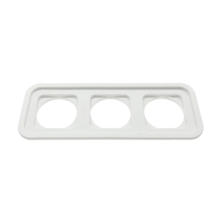 Ramka potrójna kwadratowa ceramiczna biała Ceramic Loft