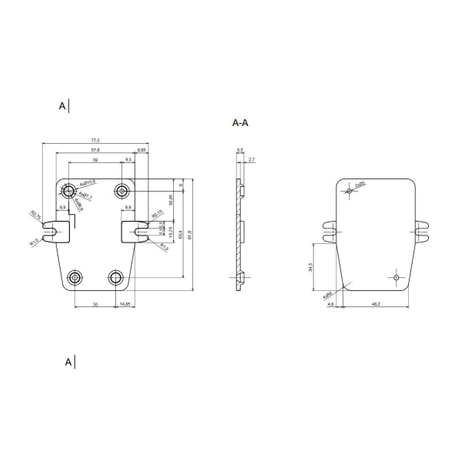 Obudowa 61x85, h=32mm, do zasilacza, wentylowana z mocowaniem, Z92