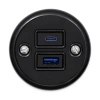 Natynkowe gniazdo USB A+C 5V 4A czarne Ceramic Classic Loft