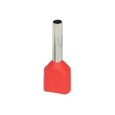 Tulejka kablowa podwójna izolowana 1mm² 8mm - końcówka tulejkowa miedziana, blister 25szt