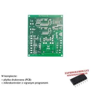 Sterownik różnicowy kolektora słonecznego, PCB i mikroprocesor do projektu AVT5621