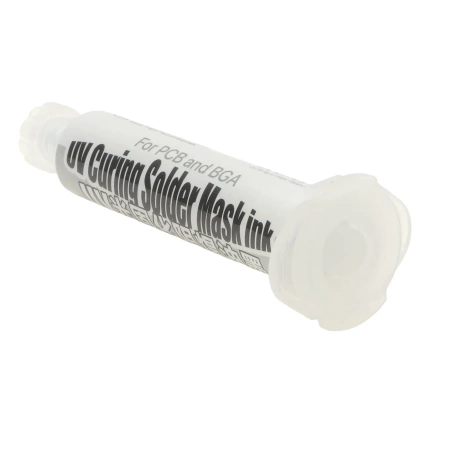Soldermaska UV LVH-900, biała, strzykawka 10 ml, Mechanic