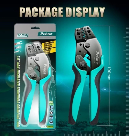 Zaciskarka konektorów nieizolowanych 1.5-6mm2, Proskit CP-751B