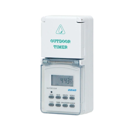 Programator czasowy cyfrowy, 8 programów, IP44, ORNO PRE-432