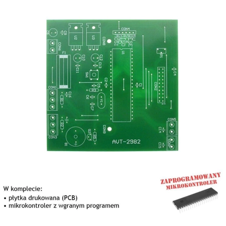 Termometr 2-kanałowy z LCD graficznym - PCB i mikroprocesor do projektu AVT 2982