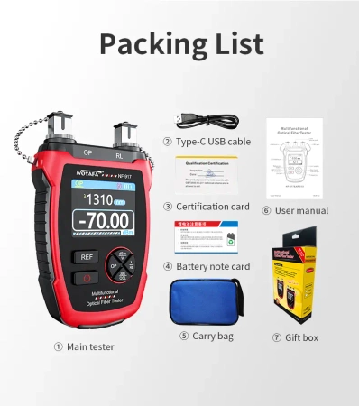 Wielofunkcyjny tester światłowodów, Noyafa NF-917