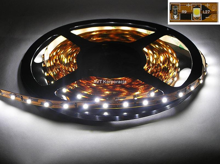 Taśma LED 8mm, biały zimny 30 LED, 0.5m