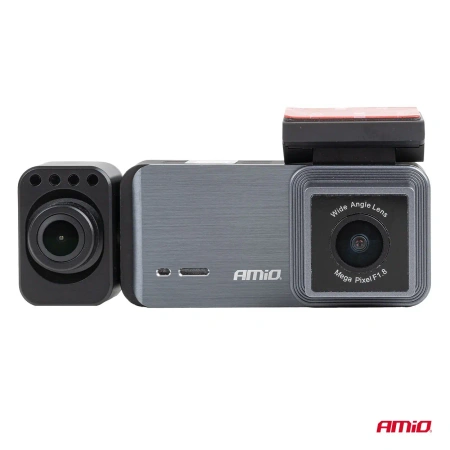 Wideorejestrator 3 Kamery 4K WiFi Przód Tył Wnętrze GPS 512GB USB-C - AMIO 04802
